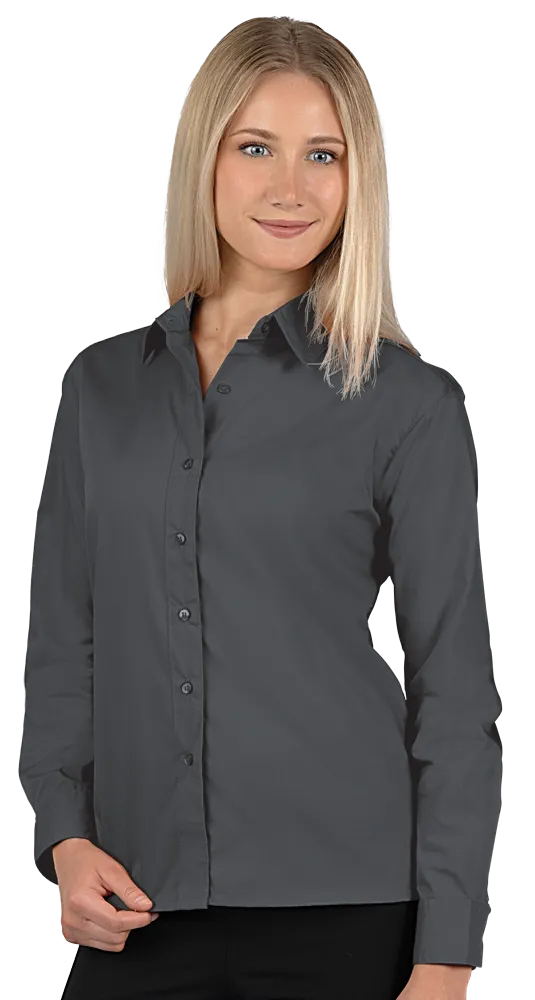 Blue Generation Ladies' L/S Value Poplin Shirt-BG6210