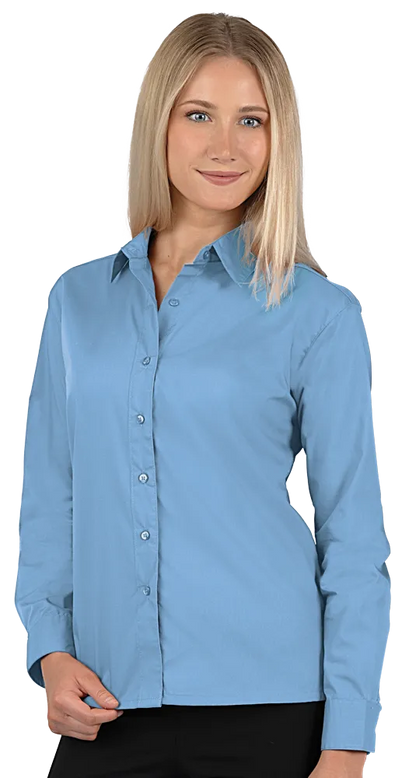 Blue Generation Ladies' L/S Value Poplin Shirt-BG6210