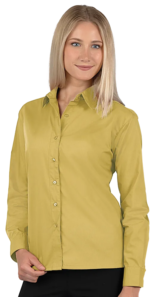Blue Generation Ladies' L/S Value Poplin Shirt-BG6210
