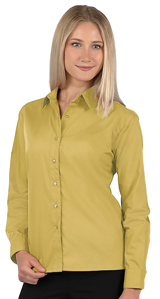 Blue Generation Ladies' L/S Value Poplin Shirt-BG6210