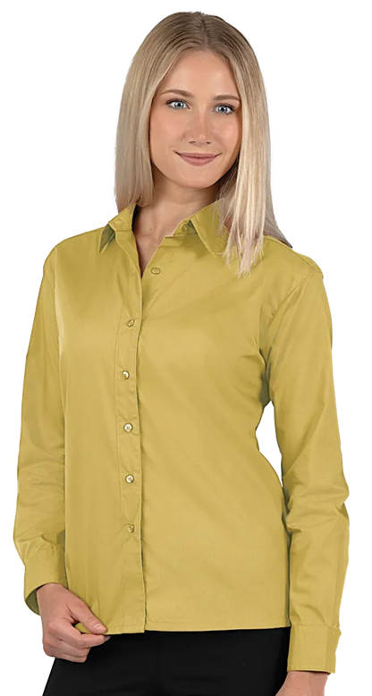 Blue Generation Ladies' L/S Value Poplin Shirt-BG6210