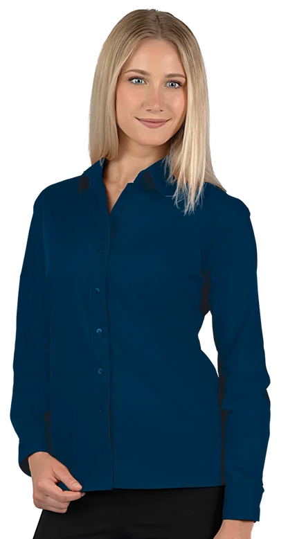 Blue Generation Ladies' L/S Value Poplin Shirt-BG6210