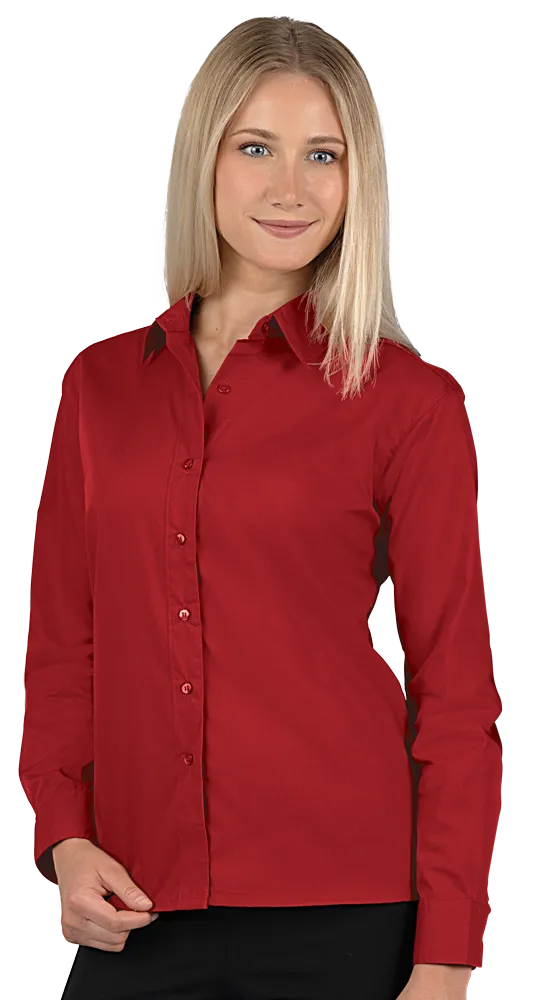 Blue Generation Ladies' L/S Value Poplin Shirt-BG6210