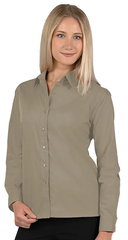 Blue Generation Ladies' L/S Value Poplin Shirt-BG6210