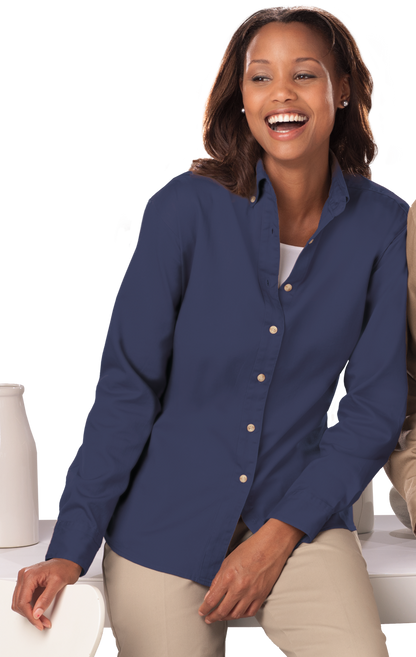 Blue Generation Women 100% Cotton Twill L/S Shirt