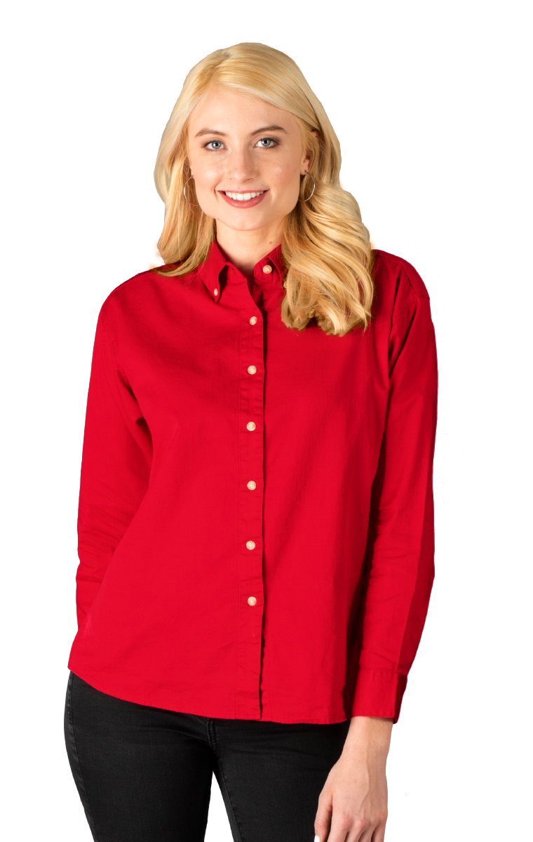 Blue Generation Women 100% Cotton Twill L/S Shirt