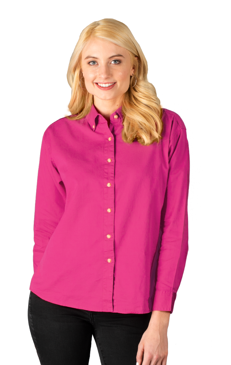 Blue Generation Women 100% Cotton Twill L/S Shirt