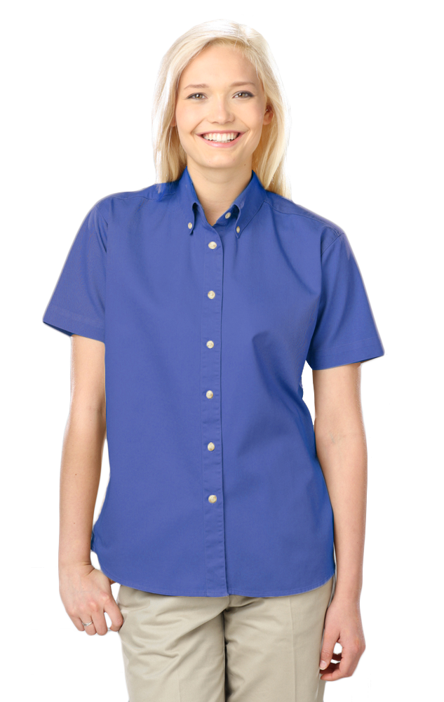 Blue Generation Women 100% Cotton Twill S/S Shirt