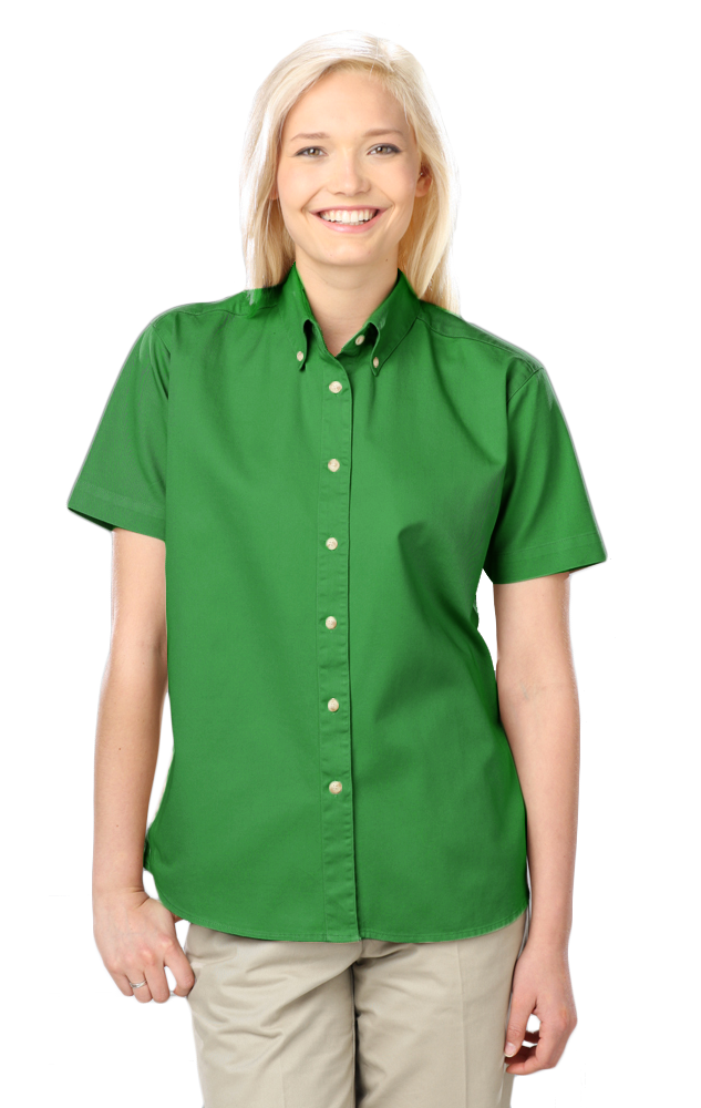 Blue Generation Women 100% Cotton Twill S/S Shirt