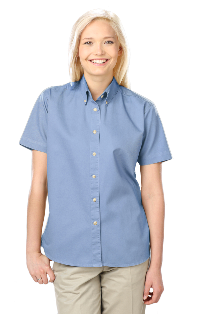 Blue Generation Women 100% Cotton Twill S/S Shirt