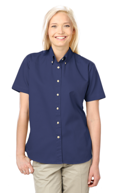 Blue Generation Women 100% Cotton Twill S/S Shirt