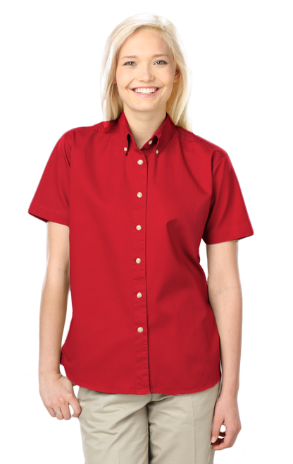 Blue Generation Women 100% Cotton Twill S/S Shirt