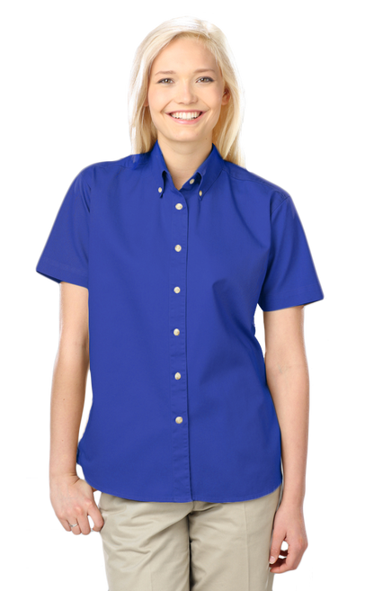 Blue Generation Women 100% Cotton Twill S/S Shirt