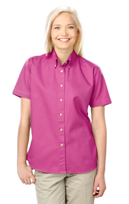 Blue Generation Women 100% Cotton Twill S/S Shirt