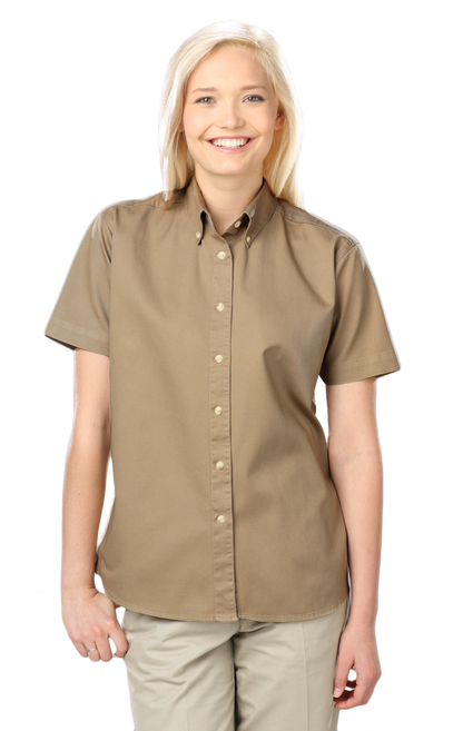 Blue Generation Women 100% Cotton Twill S/S Shirt