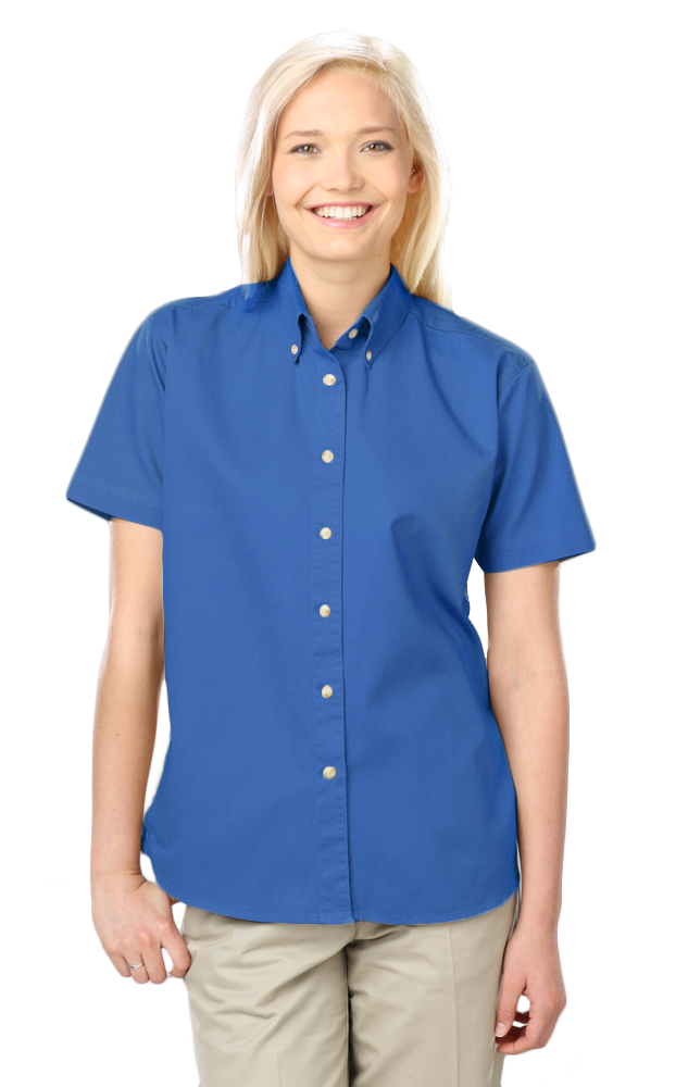 Blue Generation Women 100% Cotton Twill S/S Shirt