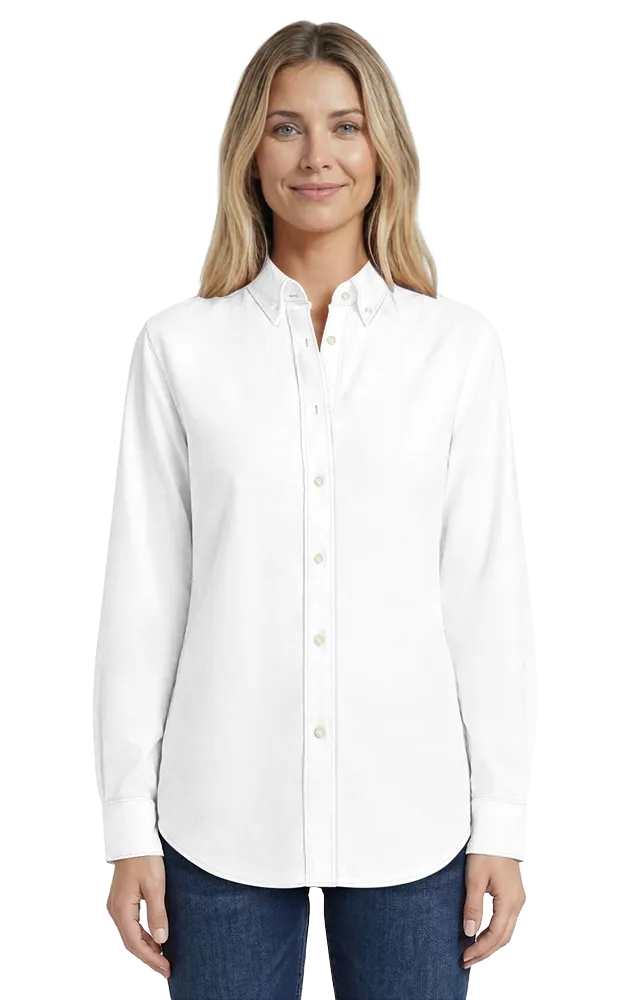 Blue Generation Ladies' L/S Oxford Shirt-BG6214