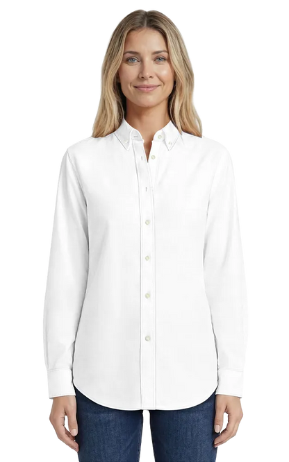 Blue Generation Ladies' L/S Oxford Shirt-BG6214