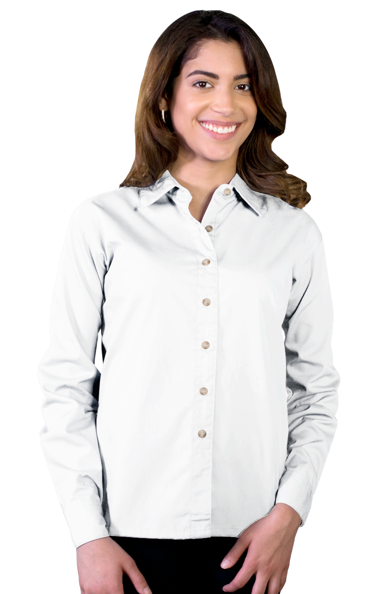 Blue Generation Women Superblend Poplin Shirt with Bone Buttons L/S Shirt