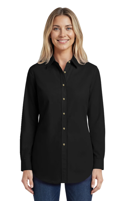 Blue Generation Ladies' Scotchgard Twill L/S Shirt-BG6217