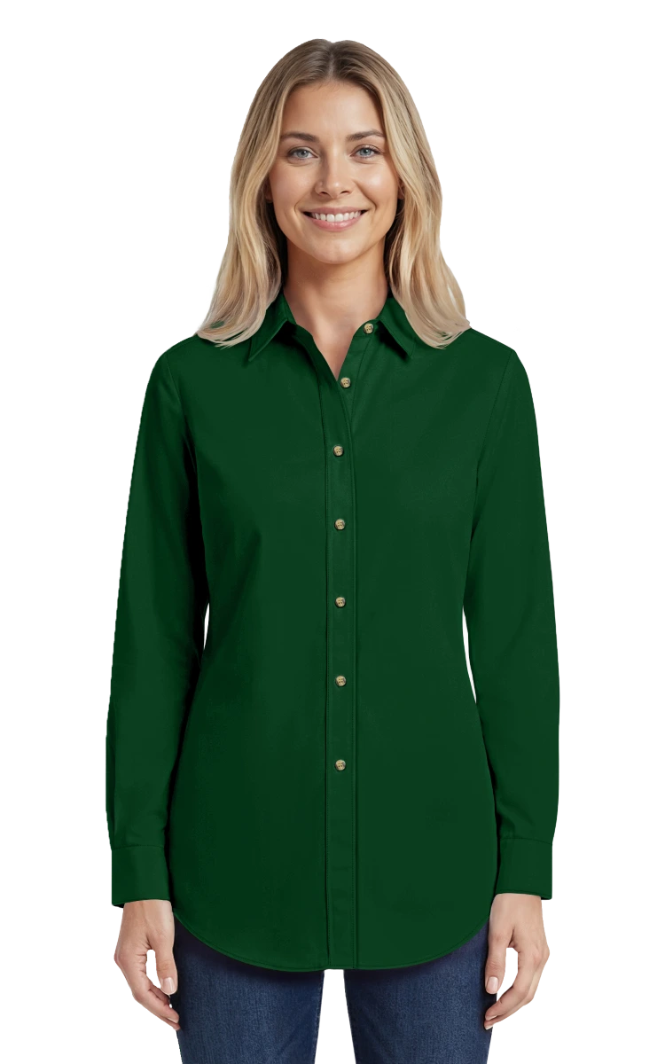 Blue Generation Ladies' Scotchgard Twill L/S Shirt-BG6217