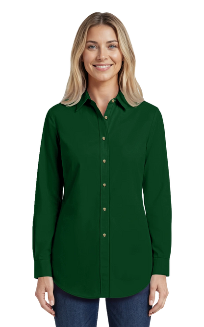 Blue Generation Ladies' Scotchgard Twill L/S Shirt-BG6217