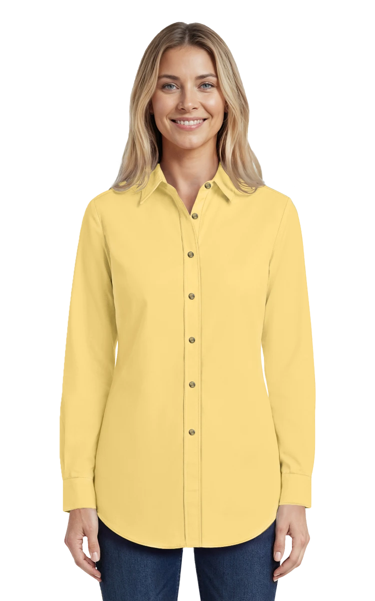 Blue Generation Ladies' Scotchgard Twill L/S Shirt-BG6217