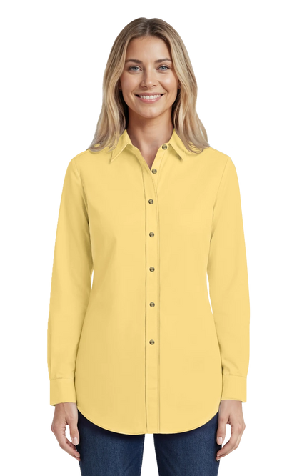 Blue Generation Ladies' Scotchgard Twill L/S Shirt-BG6217