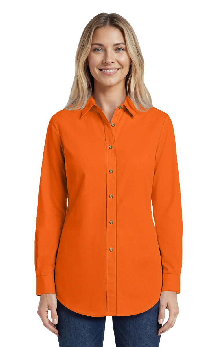 Blue Generation Ladies' Scotchgard Twill L/S Shirt-BG6217