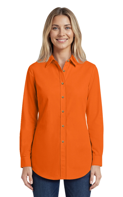 Blue Generation Ladies' Scotchgard Twill L/S Shirt-BG6217