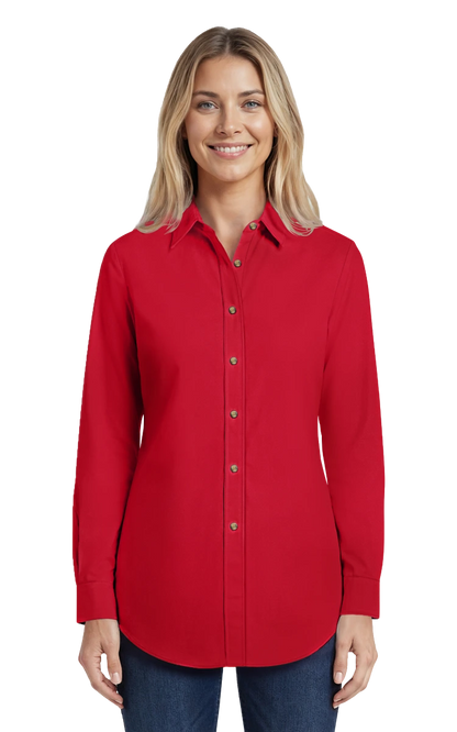 Blue Generation Ladies' Scotchgard Twill L/S Shirt-BG6217