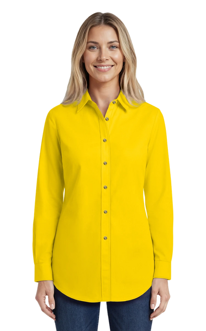 Blue Generation Ladies' Scotchgard Twill L/S Shirt-BG6217