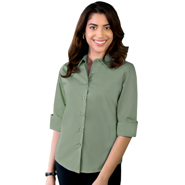 Ladies' 3/4 Sleeve Stretch Poplin Shirt - BG6218