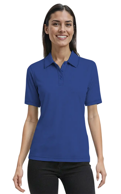 Blue Generation Ladies Short-Sleeve Nailhead Polo-BG6232