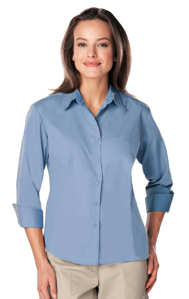 Women 3/4 Sleeve Poplin Shirt