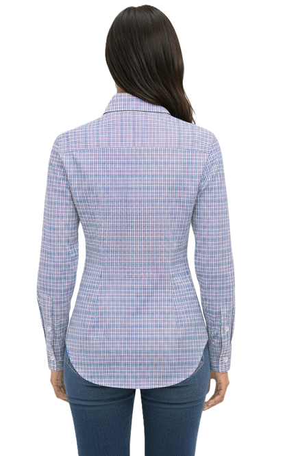 Blue Generation Ladies L/S Tricolor Plaid-BG6271