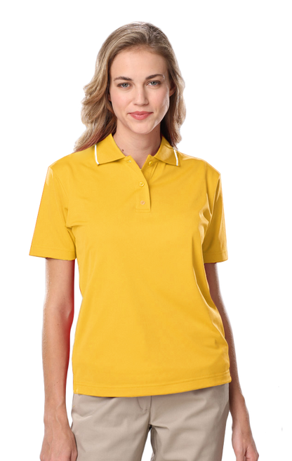 Blue Generation Ladies' s Striped Trim Value Polo-BG6301
