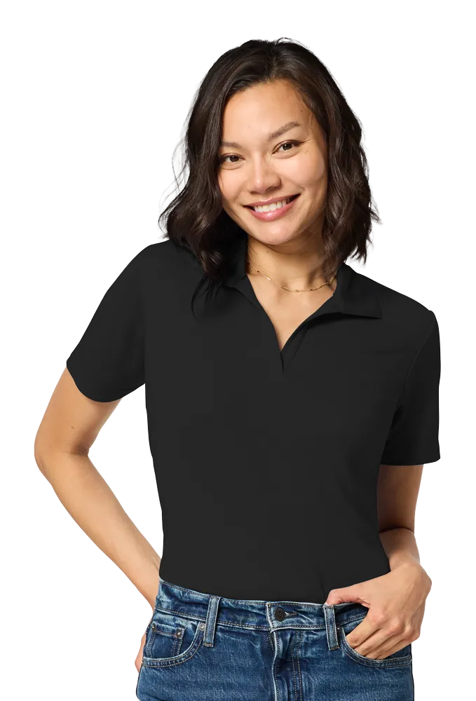 Blue Generation Ladies Titan V-Neck Polo-BG6303