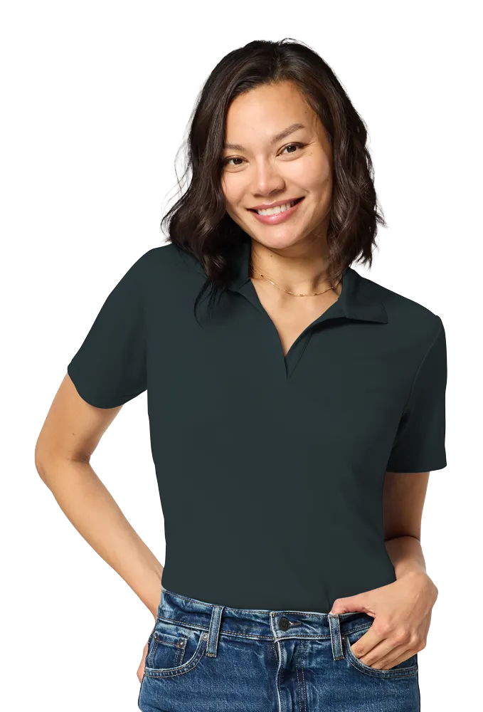 Blue Generation Ladies Titan V-Neck Polo-BG6303