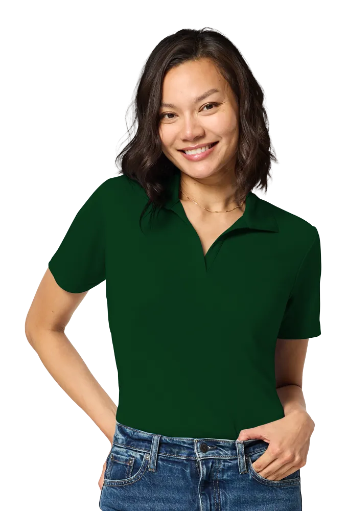 Blue Generation Ladies Titan V-Neck Polo-BG6303
