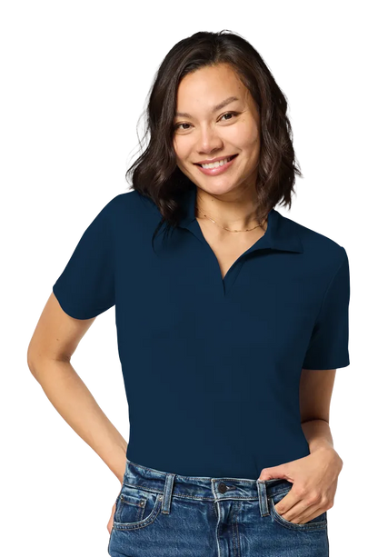 Blue Generation Ladies Titan V-Neck Polo-BG6303