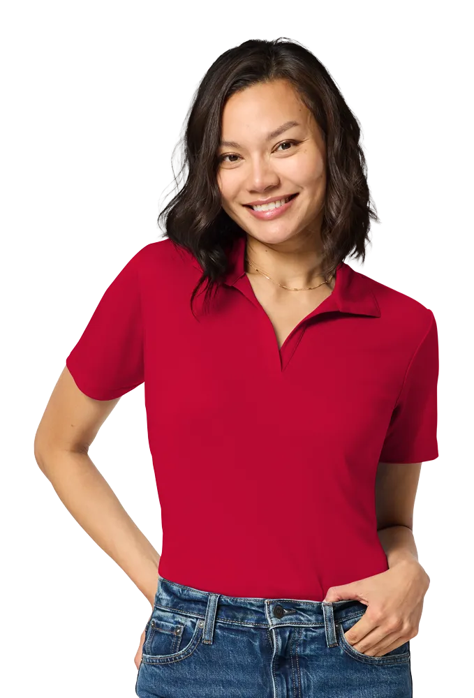 Blue Generation Ladies Titan V-Neck Polo-BG6303