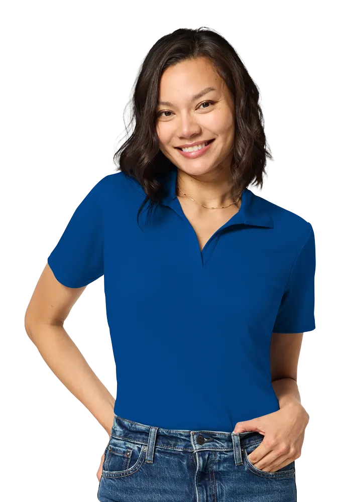 Blue Generation Ladies Titan V-Neck Polo-BG6303