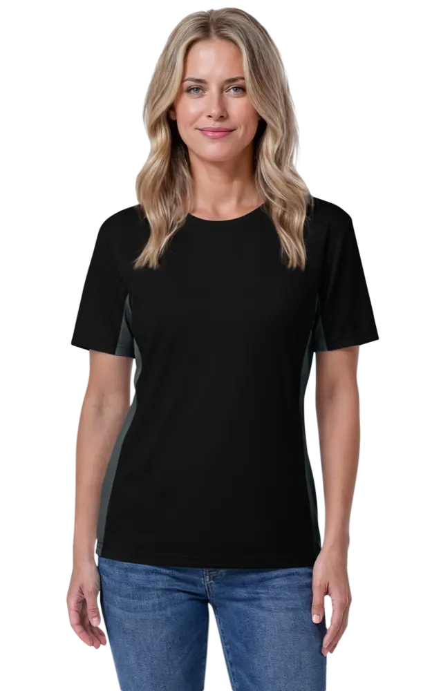 Blue Generation Ladies' Colorblock Tee-BG6304
