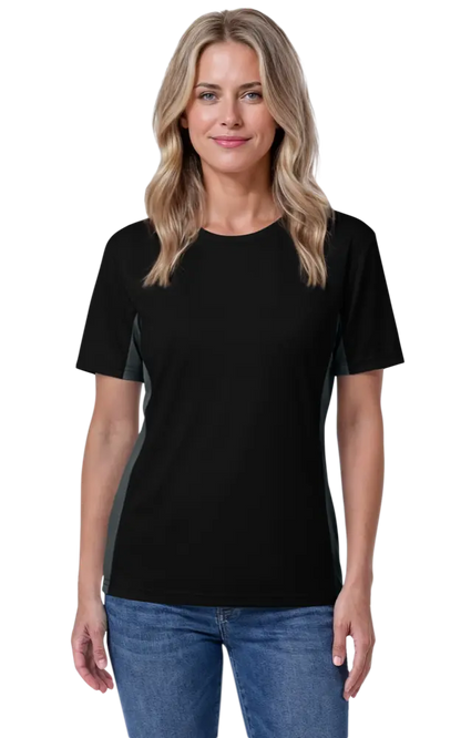 Blue Generation Ladies' Colorblock Tee-BG6304