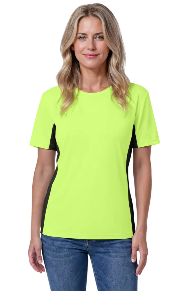 Blue Generation Ladies' Colorblock Tee-BG6304