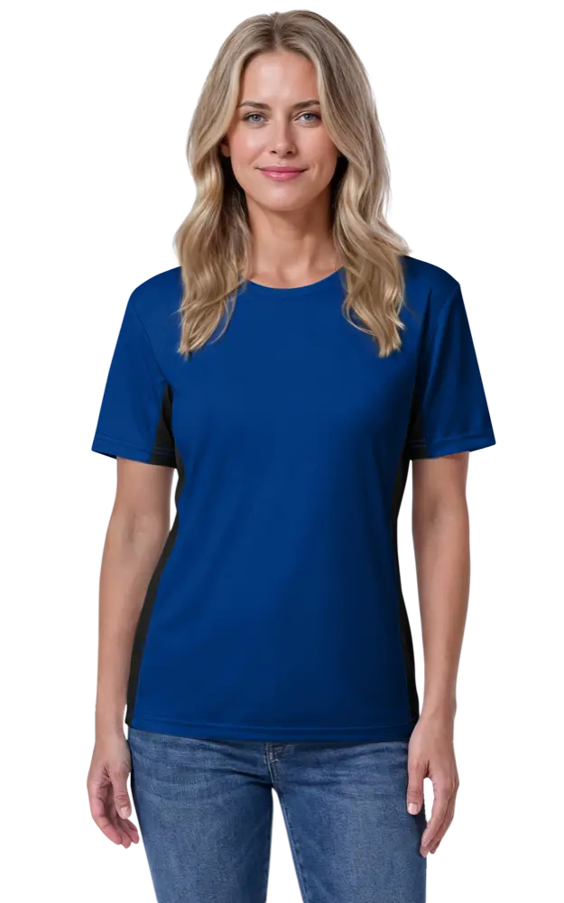 Blue Generation Ladies' Colorblock Tee-BG6304