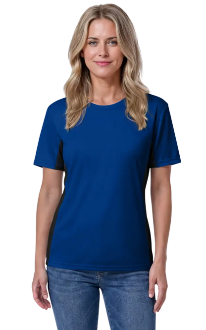 Blue Generation Ladies' Colorblock Tee-BG6304