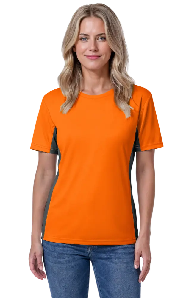 Blue Generation Ladies' Colorblock Tee-BG6304