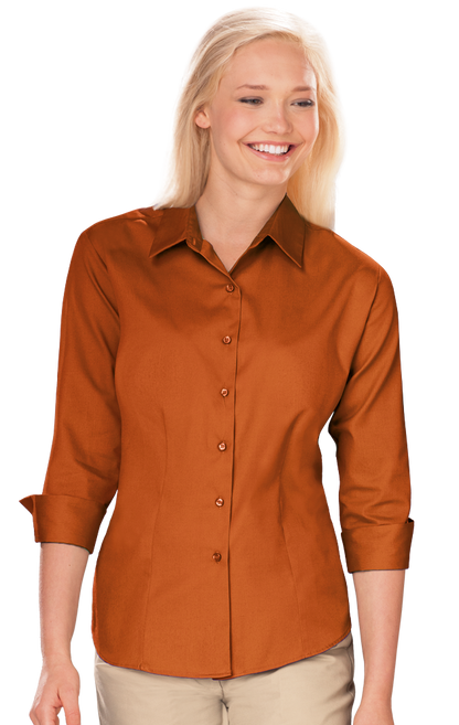 Blue Generation Women 3/4 Sleeve Fine Line Twill Shirt